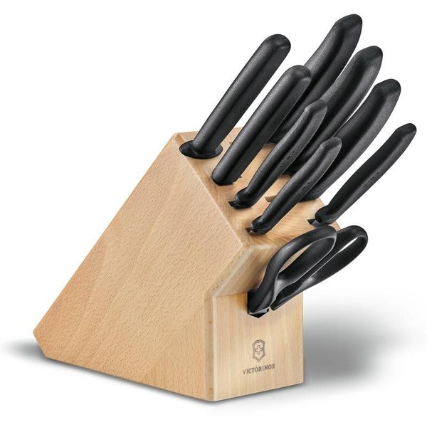 Victorinox Swiss Classic Cutlery Knife Block 9 Piece Set