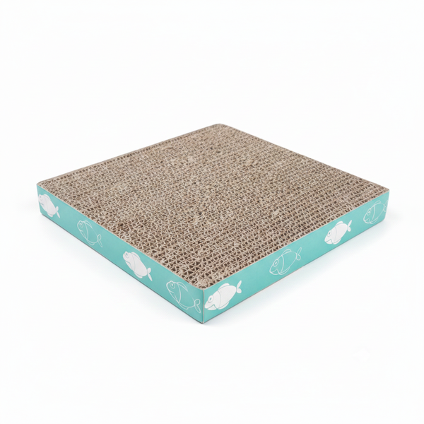 Square Corrugated Cat Scratching Board 21.5cm Durable Cat Scratcher