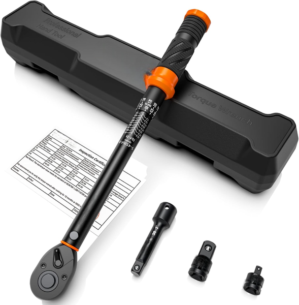 3/8" Drive Click Torque Wrench - 5-45 ft-lb (6.8-61 Nm)