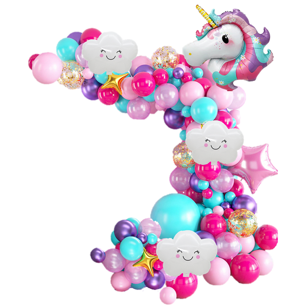 Unicorn and Cloud Balloon Garland