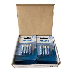 Philips LR03P4B Power Alkaline AAA - 12 x 4 Blister Packs (48 Batteries)