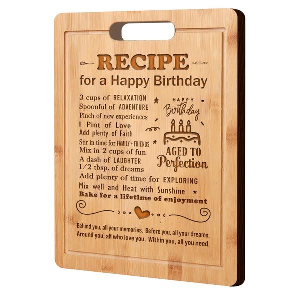 Engraved Bamboo Cutting Board with Gravy Trap Birthday Gifts for Her &amp; Him