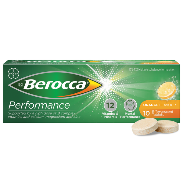 Berocca Performance Orange Effervescent - 10 Tablets