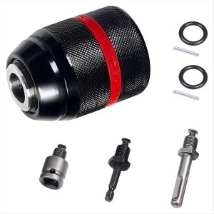 Keyless Drill Chuck for Milwaukee, 1/2-20UNF Mount, 2-13mm Self-Tighten, wi