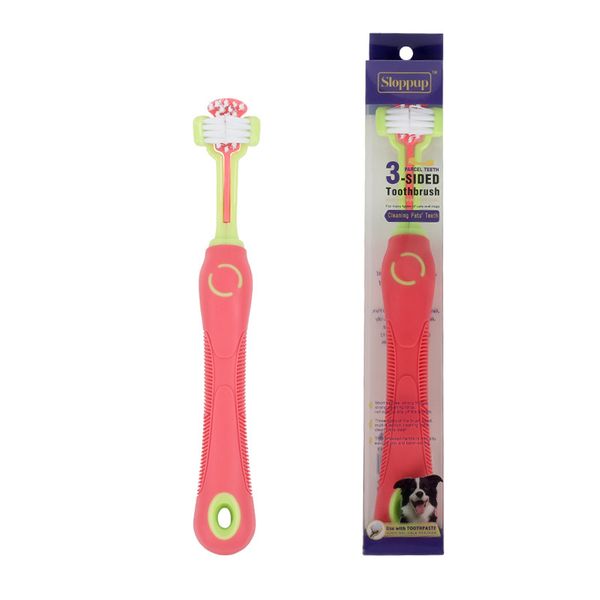 Cat and Dog Teeth Cleaning Three-Sided Brush Head Pet Supplies