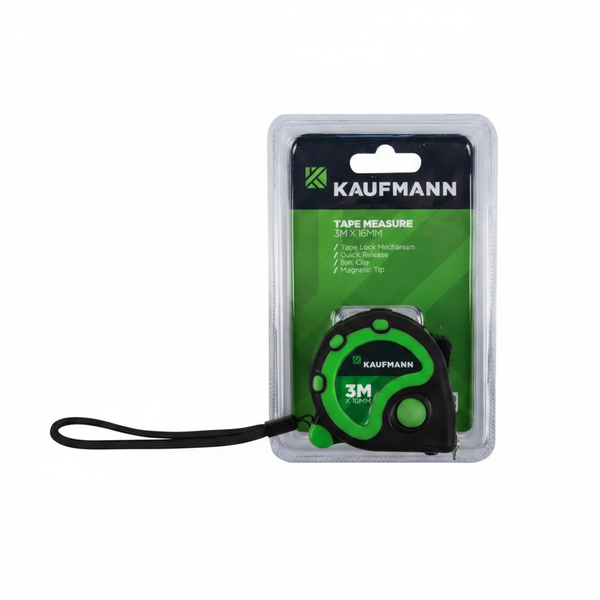 Kaufmann 3m x 16mm Tape Measure for Precision Measuring