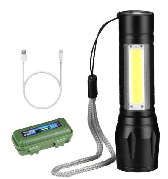 Rechargeable Torch 1000 LM Adjustable Zoom In Out USB Tactical Flashlight