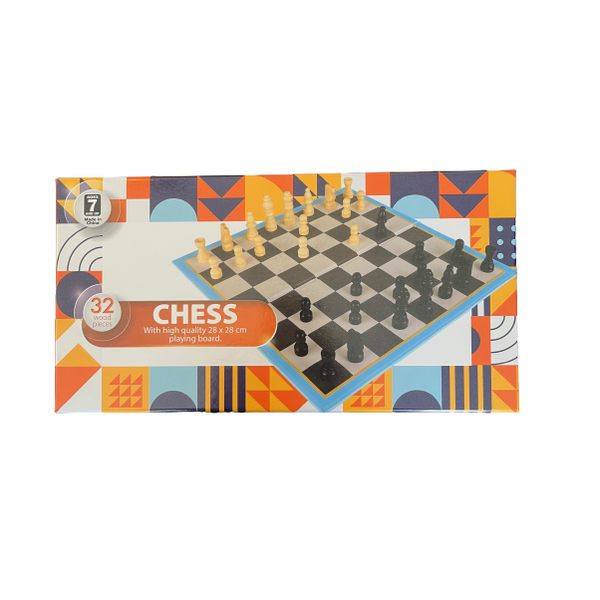 Chess Board Game With Wooden Pieces (28cm x 28cm)