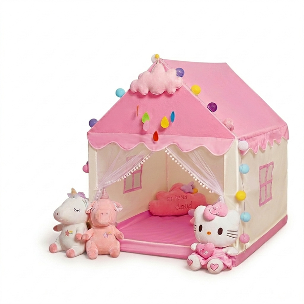 Outdoor Playhouse with Mesh Curtain