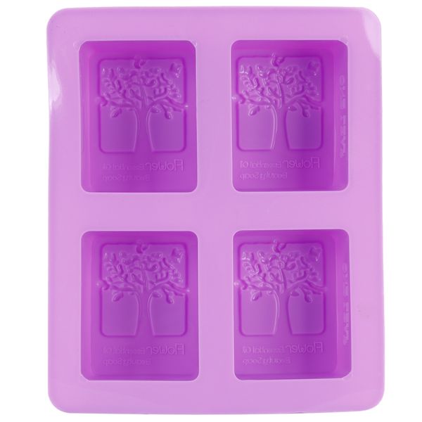 Purple Soap Cake Mold - 4-Grid
