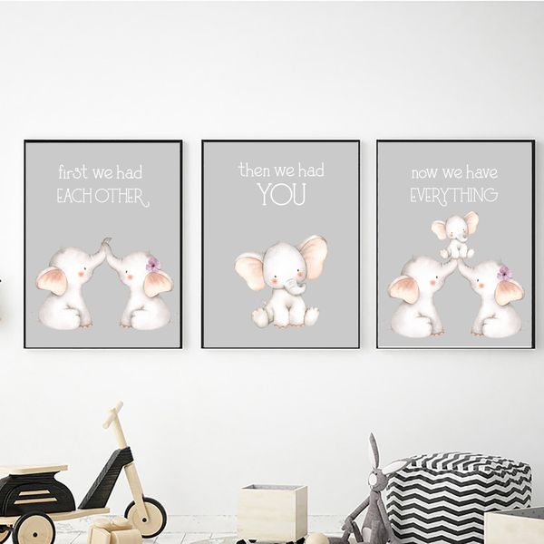 Ellies Now We Have You in Grey - A2 - Canvas (3.5cm ) -Set Of 3
