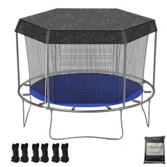 Heartdeco 10ft Outdoor Trampoline Cover, Mesh Breathable Sunshade Cover