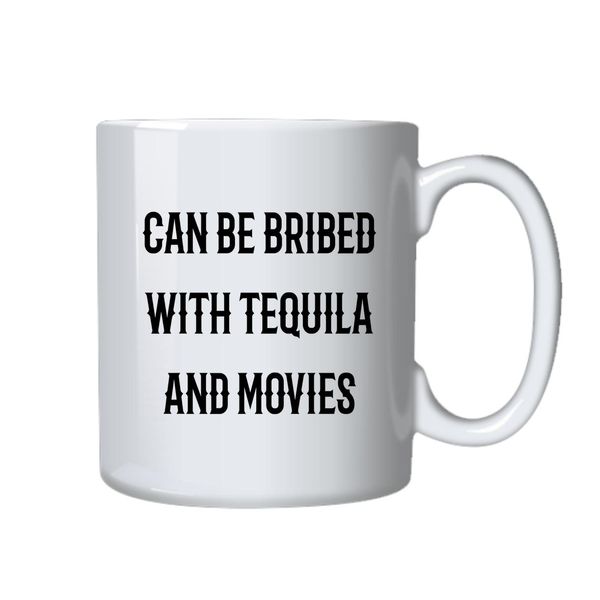Tequila and Movies Coffee Mug - Best Novelty Funny Cup Gift Idea for