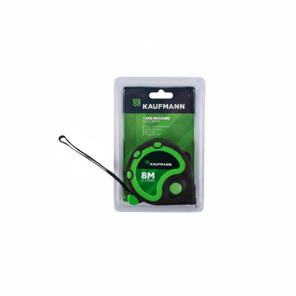 Kaufmann 8m x 25mm Tape Measure with Magnetic Tip and Steel Blade