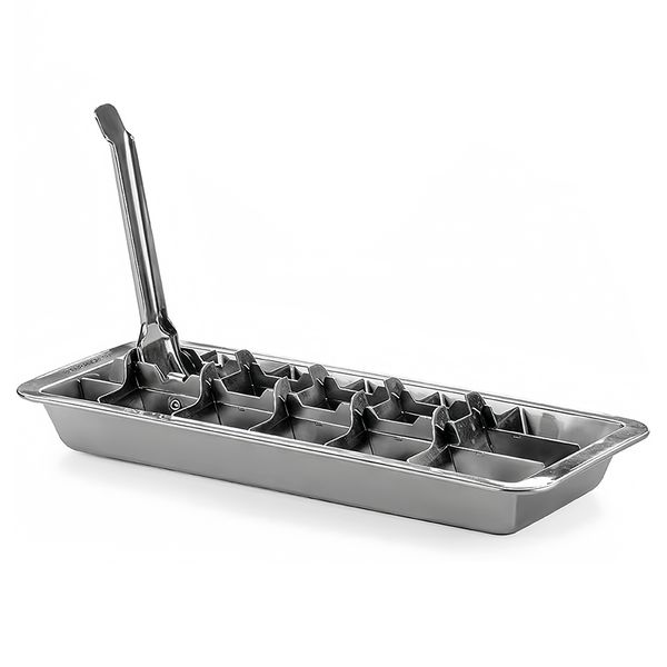 Stainless Steel 18 Slot Ice Cube Tray - Quick Freezing Easy Release Handle
