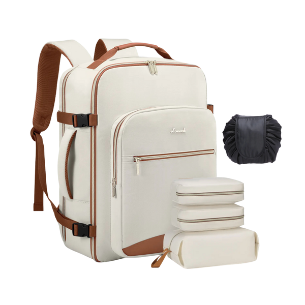 Travel Backpack with 4 Accessory Bags for Women