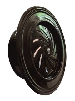 Vent outlet wall grille round sliding adjustable 118mm Brown