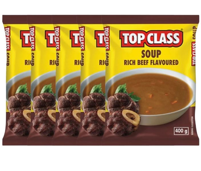 Top Class Rich Beef Flavoured Soup 400g x 5