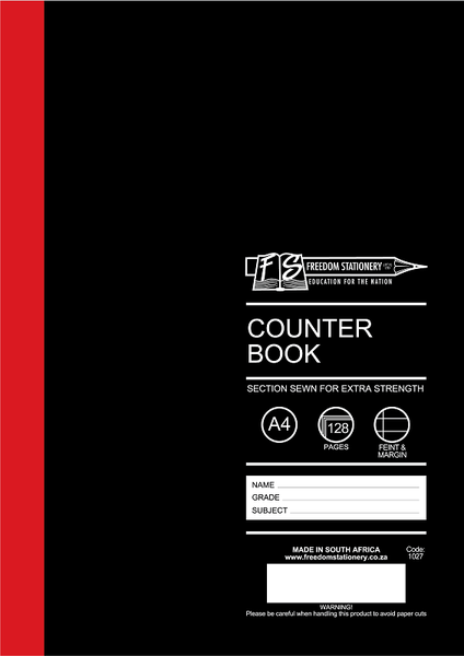 Freedom Stationery 128 Page A4 F&amp;M Counter Book (10 Pack)