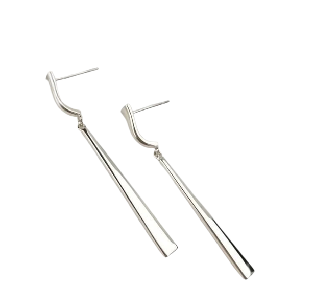 Sterling Silver Long Teardrop Earrings