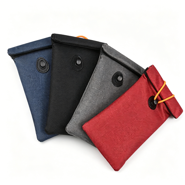 Slim Wallets Roll Snap Strap RFID Blocking Faraday Pouch 4 Pcs