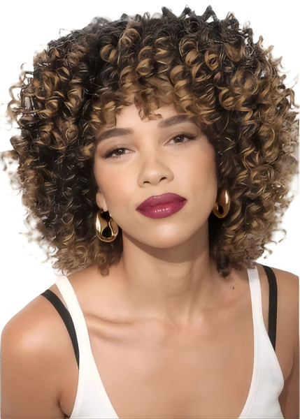 Fashion Curly Synthetic Short Curly Wig For Women