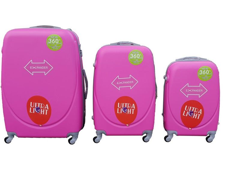 ZYS - 3 Piece Luggage Set - Pink
