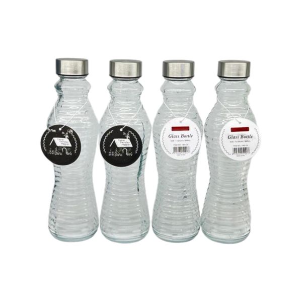 Borosilicate Striped Juice Bottle 500ml