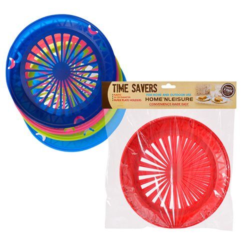 Bulk Pack 15 X Paper Plate Holders Plastic, Pack 4