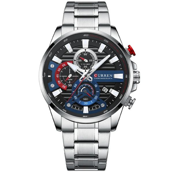 Curren Triad Men's Chronograph Stainless Steel Quartz Analogue Wristwatch