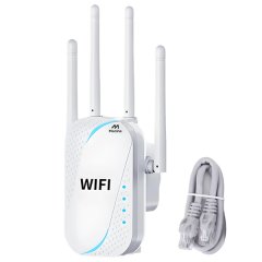WiFi Repeater Signal Booster One Click Setup 4 Antenna Extender