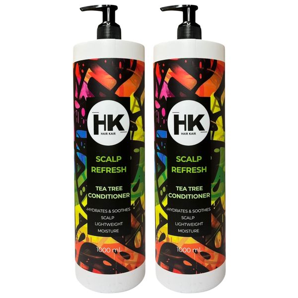 HK Scalp Refresh Tea Tree Conditioner 2 x 1L Soothes Itchy Scalp &amp; Hydrates