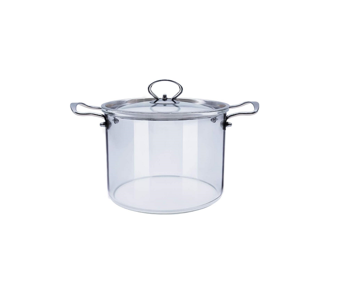 4.5L Double Ear Stainless Steel Handle Glass Cooking Pot