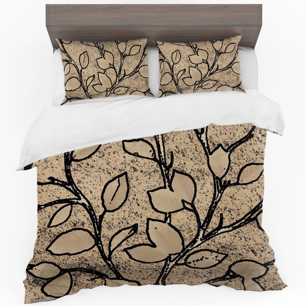 Beige Branches Duvet Cover Set