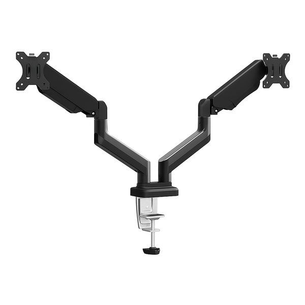 Height Adjustable Dual Monitor Arm - Sturdy &amp; Flexible Mount