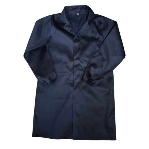 Protective Dust Coat with Elasticated Cuffs - Navy