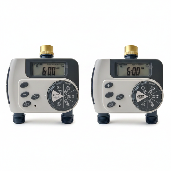 Orbit Garden Irrigation Timer Double Port for Two Zones - 2 Pack