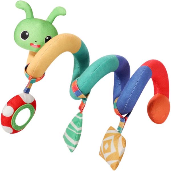 Caterpillar Spiral Activity Stroller Toy Rattle Bell, Mirror for Baby Bed