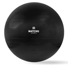 Exercise Ball 85cm - Anti-Burst Gym Ball - Yoga Ball - Pilates Ball - Black