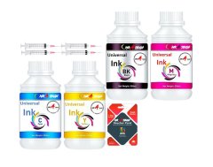 MR A TECH Refill Ink (BK/C/Y/M) Compaible with HP Printers (4 x 500ml Bottles)