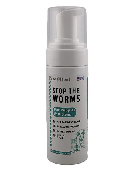 Paw &amp; Heal - Kitten and Puppy Dewormer 120ml - Stop The Worms