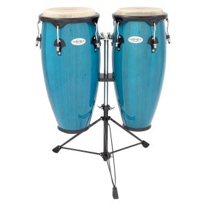 Toca Percussion 10" &amp; 11" Synergy Series Conga Set With Stand - B. Blue