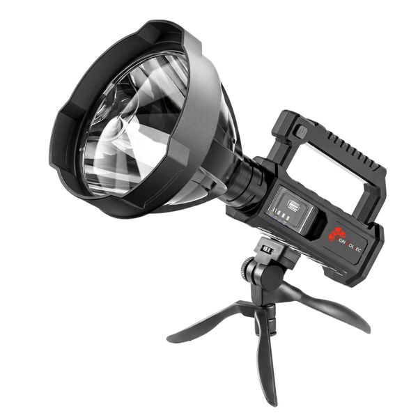 Rechargeable LED Spotlight Tripod IPX6 4-Mode | Agri Solsec