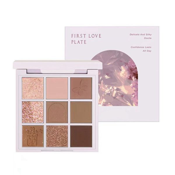 9 Color Eyeshadow Palette Blended Glitter Matte Makeup Eye Shadow 01