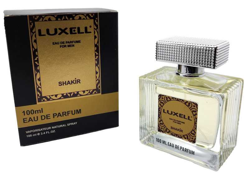 LUXELL - SHAKIR Perfume for Men - Amber Woody Exotic &amp; Rare Fragrance - 100ml