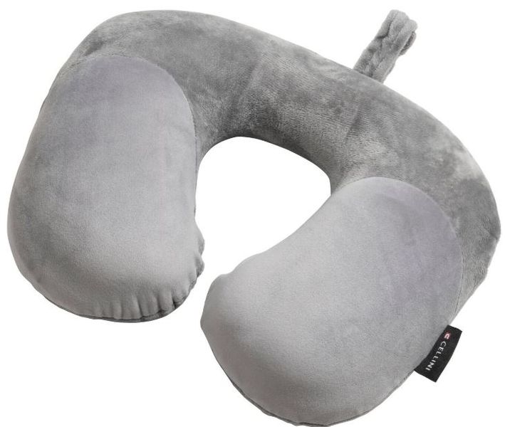 Cellini Contoured Memory Foam Travel Pillow - Silver