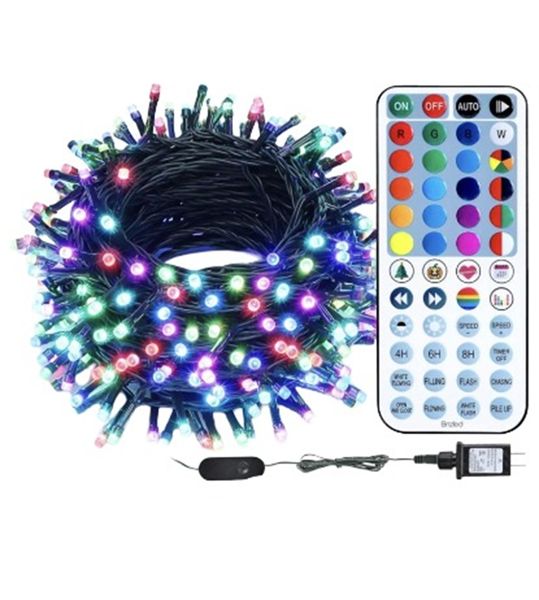 RGB Christmas Lights Colorful LED String Light With Remote Control -24M