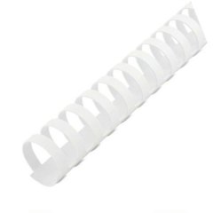 GBC: 10mm 21 Loop PVC Binding Combs - White (100 Pack)