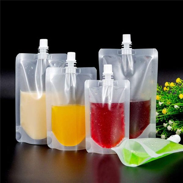 50 Pcs 200Ml Liquid Stand Leak Proof Drink Packaging Bag Spout Pouch