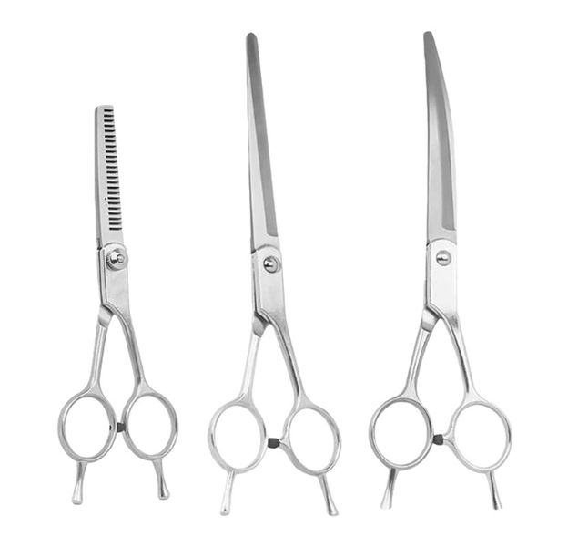 3 Pieces Stainless Steel Pet Grooming Scissors Set for Hair Cutting